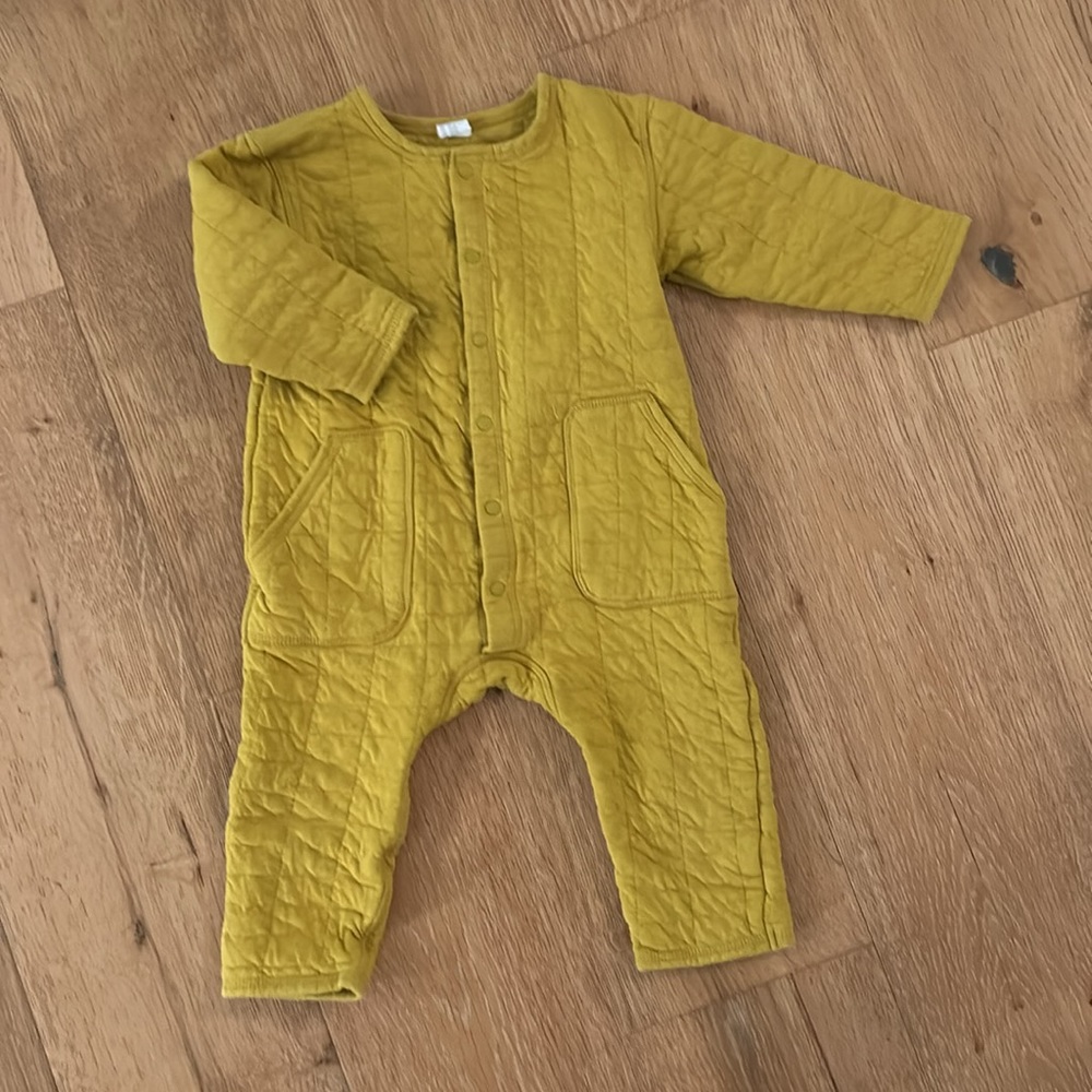 H&M Quilted Jersey Jumpsuit 2T Mustard